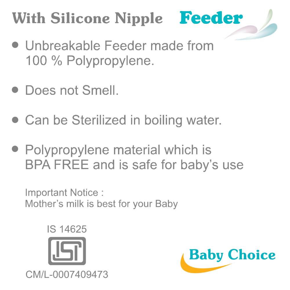 Description - Baby's Choice SS F Bottle With LSR Nipple Baby Booties (A) - Image 1